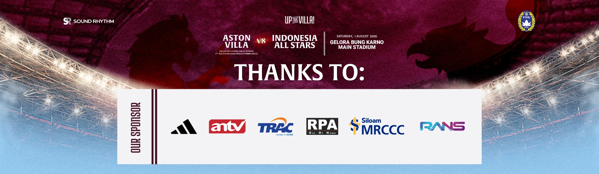 Sponsor Aston Villa Pre-Season Tour Indonesia 2026
